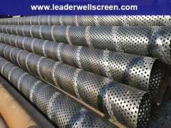 spiral welded ss perforated pipe line filter factory