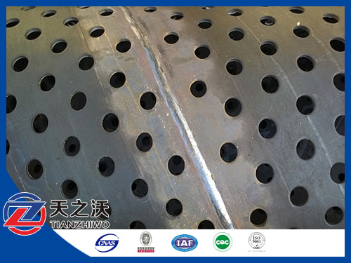 Round hole galvanized steel perforated pipe / perforated met