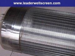 Continuous slot wire wrapped water well screen